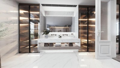 现代轻奢卫生间3D模型下载